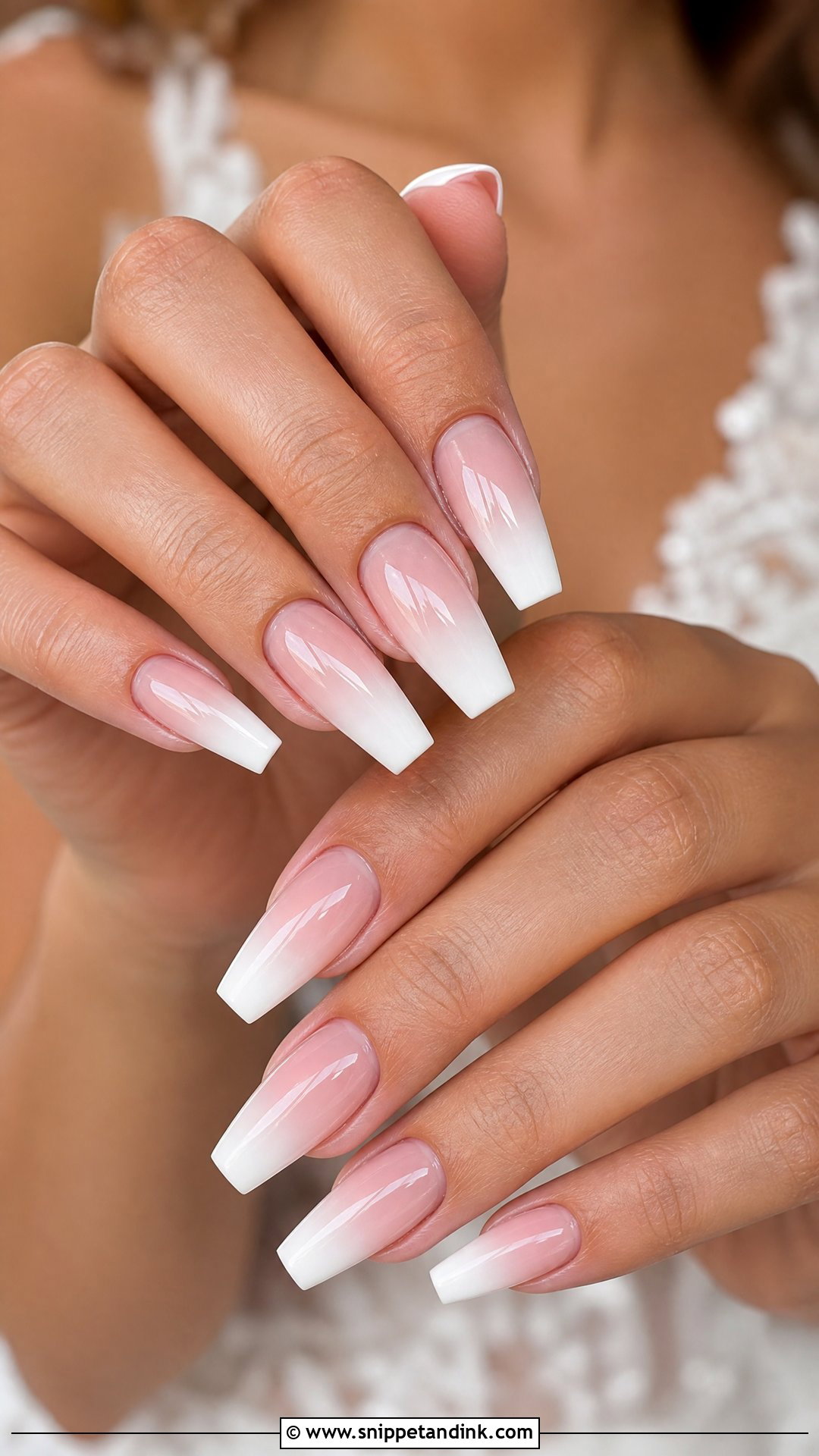 Ombre French Bride Wedding Nails - Snippet and Ink - 25 Elegant French Bride Wedding Nails