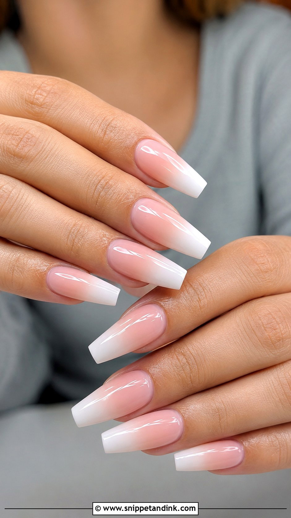 Ombre French Wedding Nails - Snippet and Ink - 20 Wedding Inspo Nails