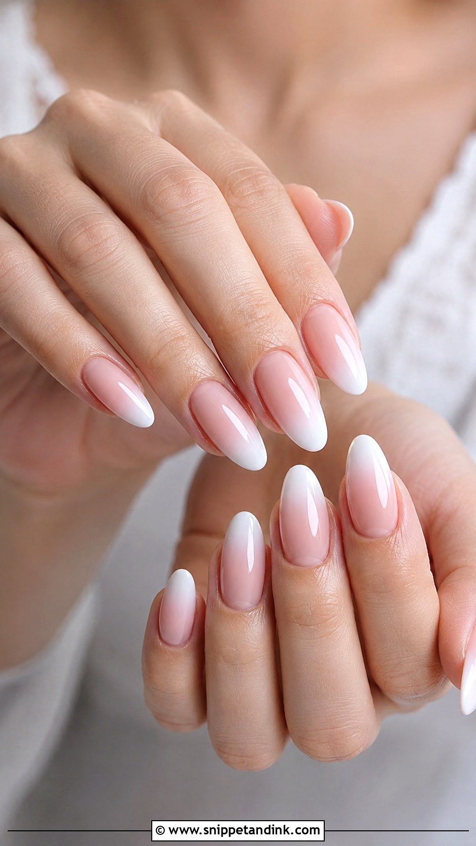 Ombre French Wedding Nails - Snippet and Ink - 30 Wedding Nail Inspo for Bride Ideas