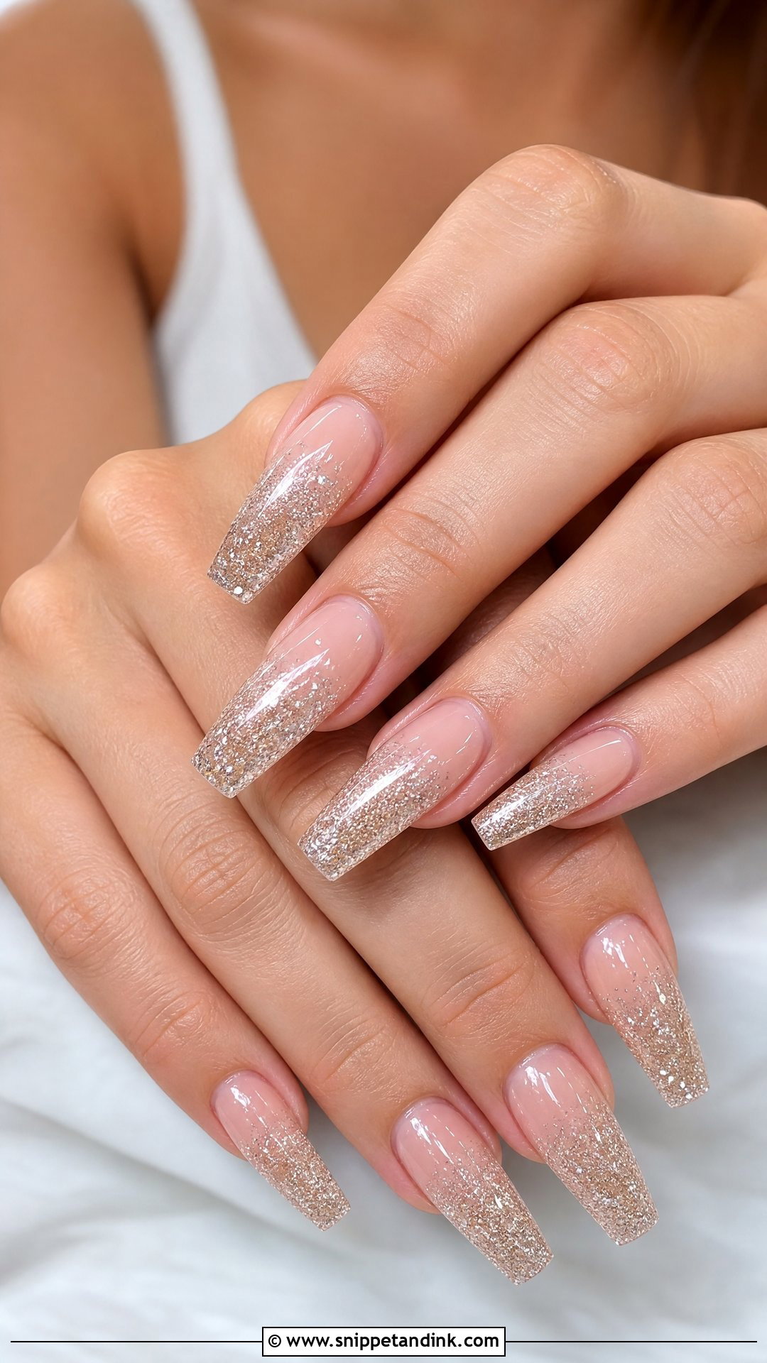 Ombre Glitter Bridal Nails - Snippet and Ink - 25 Unique Bridal Nails