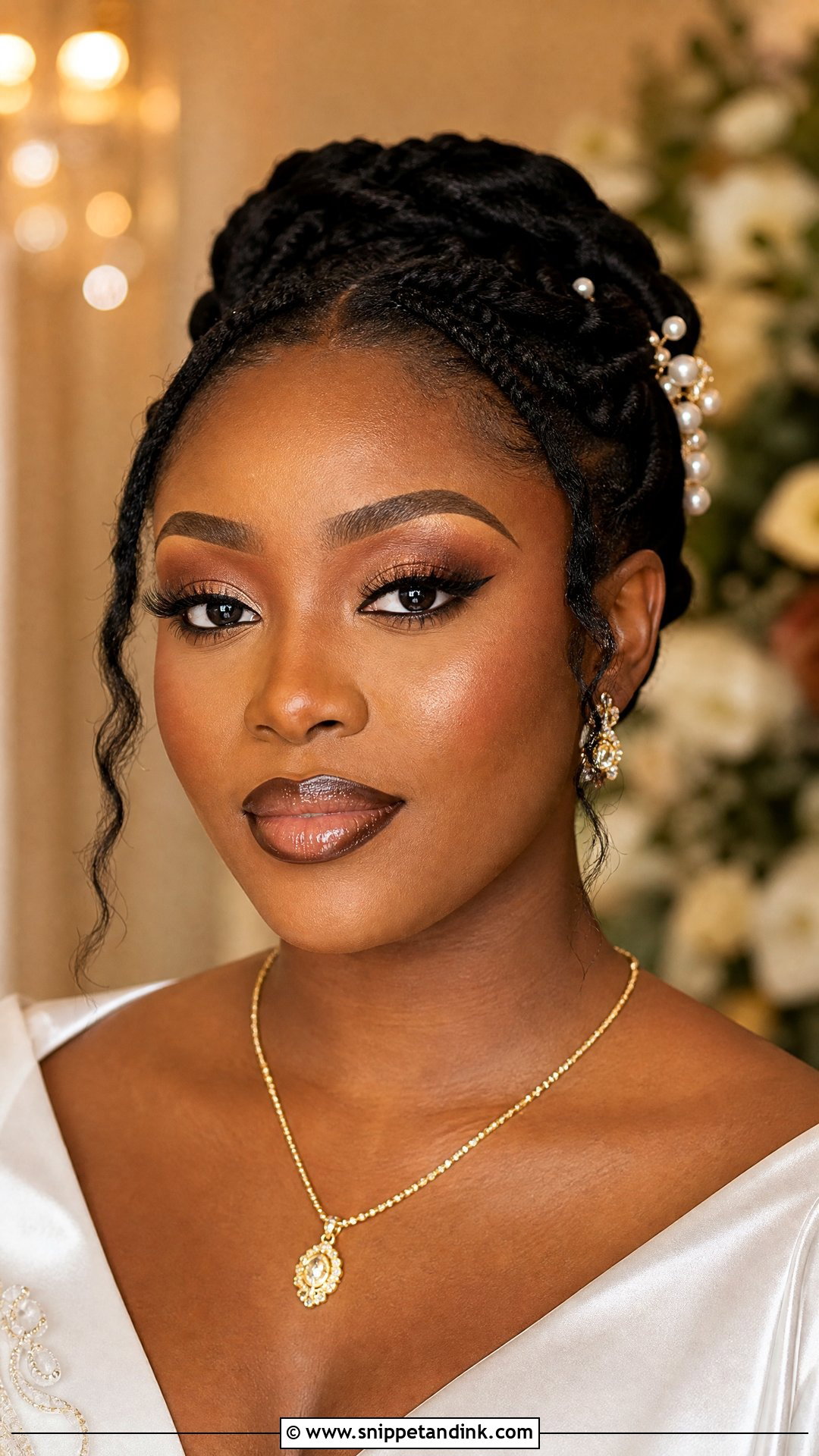 Ombre Lip Black Bridal Makeup - Snippet and Ink - 30 Black Bridal Makeup Ideas