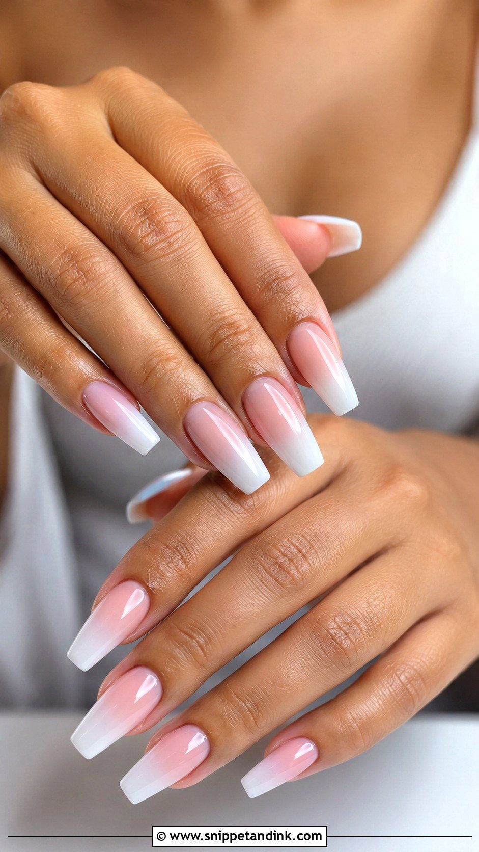Ombre Press On Wedding Nails - Snippet and Ink - 20 Press on Wedding Nails