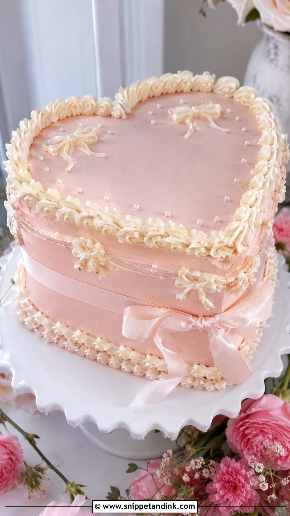 Ombre Retro Heart Wedding Cake - Snippet and Ink - 30 Retro Heart Wedding Cake Ideas