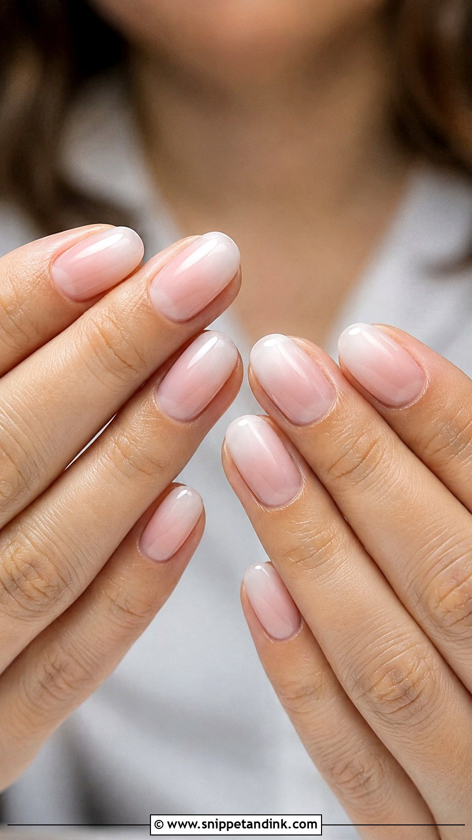 Ombre Round Wedding Nails - Snippet and Ink - 20 Round Wedding Nails