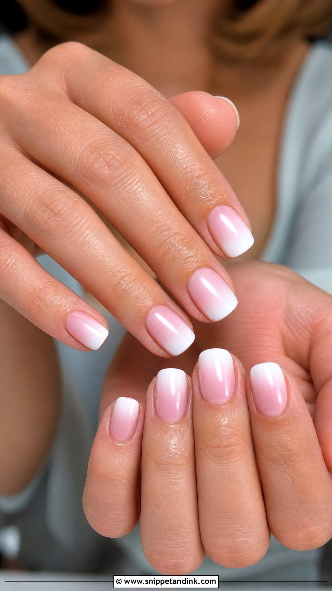 Ombre Short Bridal Nails - Snippet and Ink - 25 Short Bridal Nails