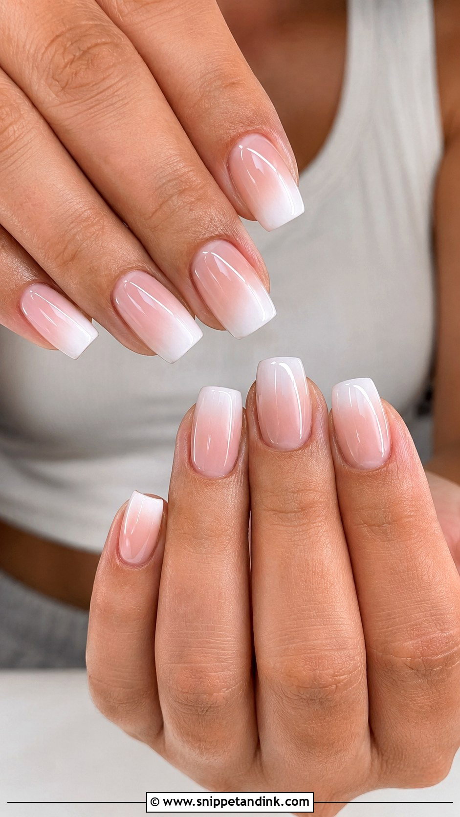 Ombre Squoval Wedding Nails - Snippet and Ink - 20 Squoval Wedding Nails