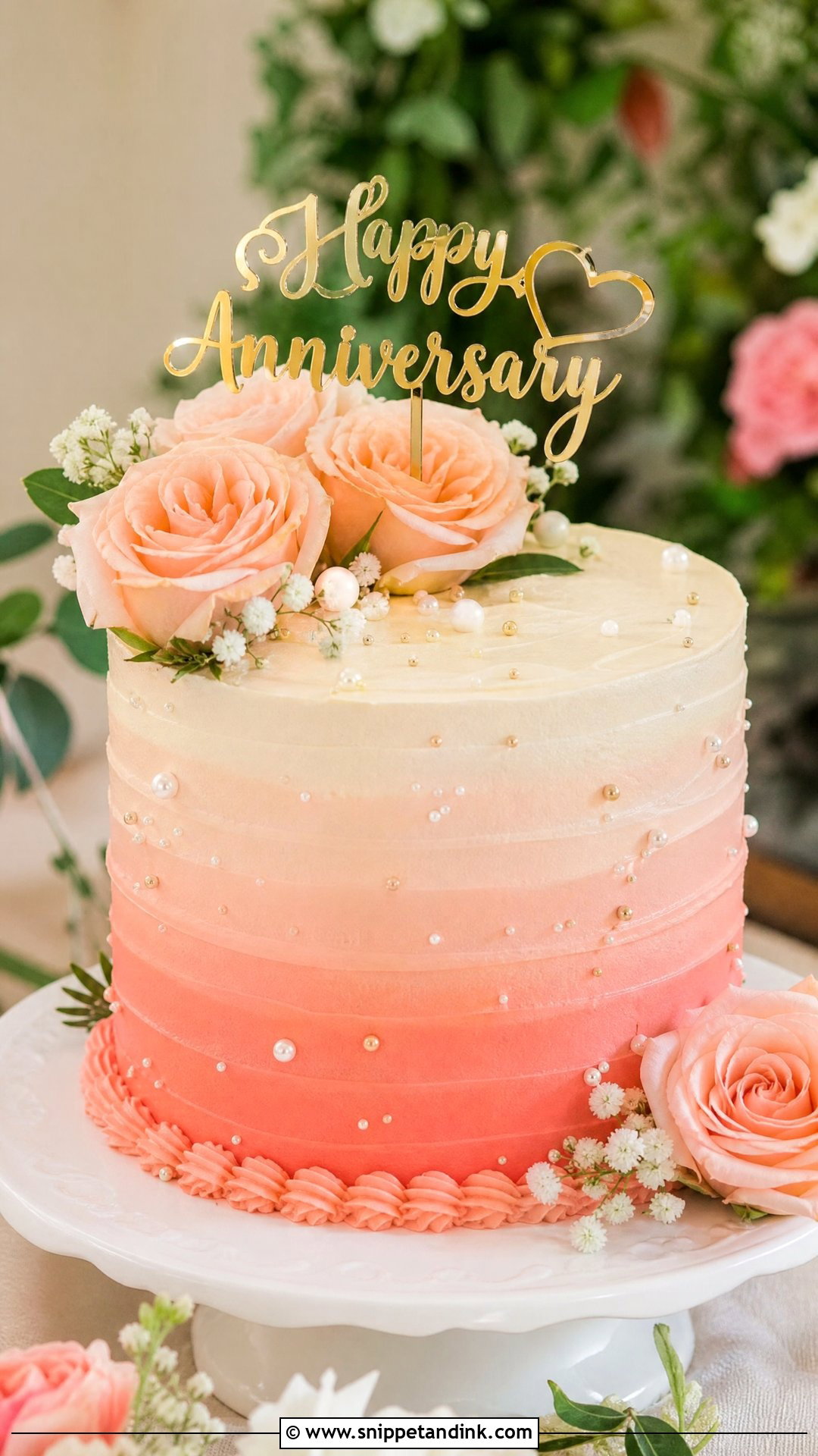 Ombre Wedding Anniversary Cake - Snippet and Ink - 35 Wedding Anniversary Cake Ideas