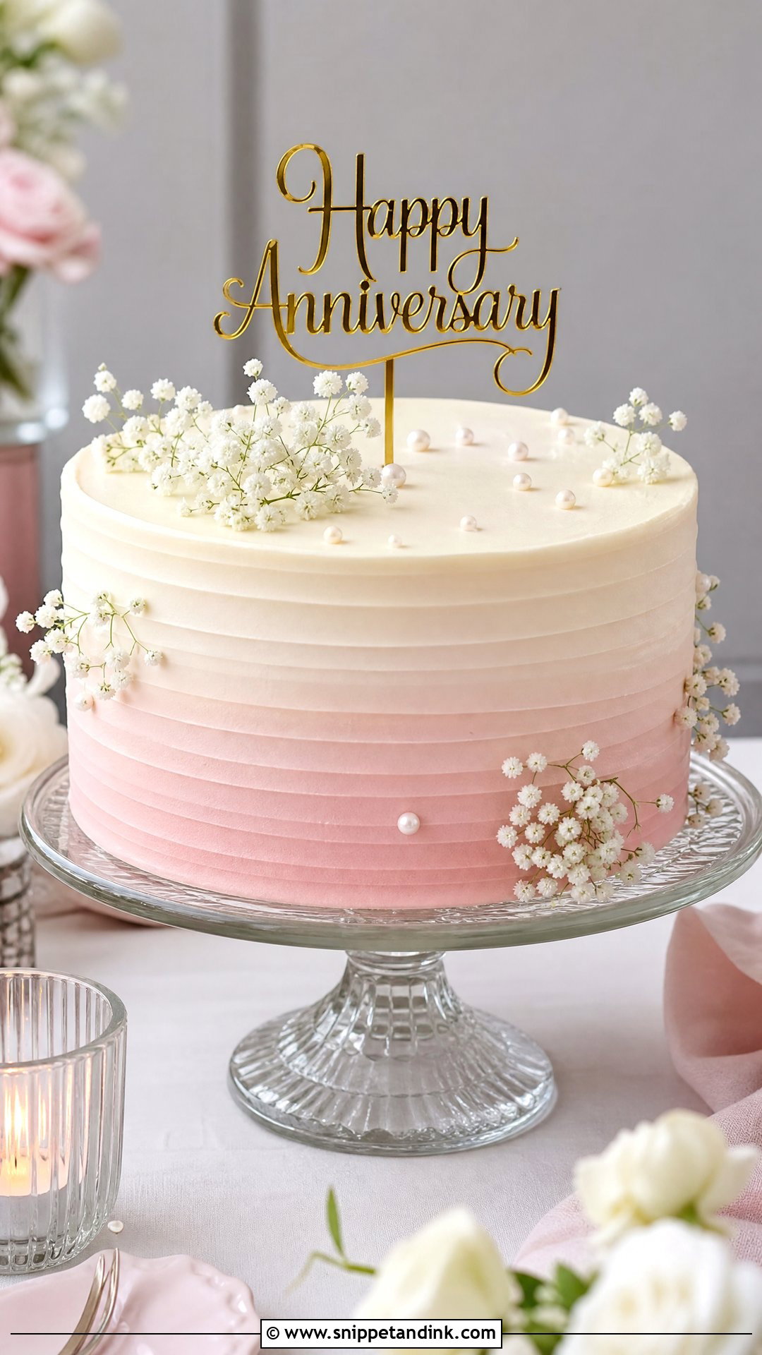 Ombre Wedding Anniversary Cake - Snippet and Ink - 20 Simple Wedding Anniversary Cake Design Ideas