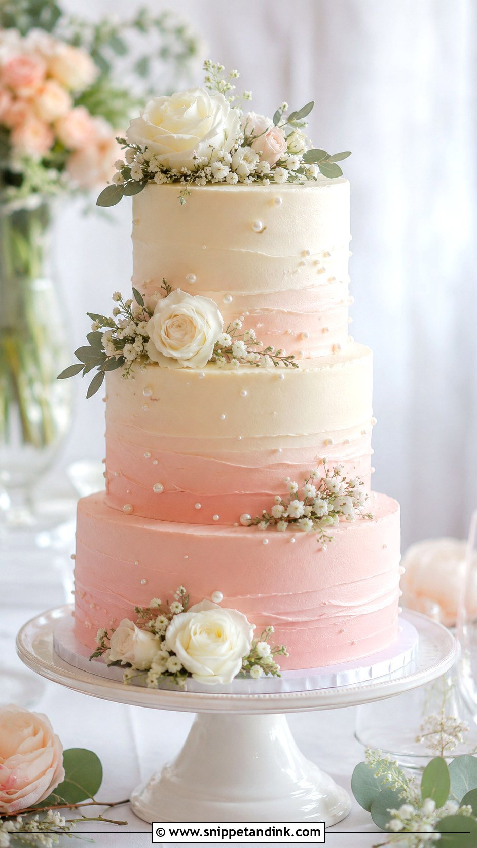 Ombre Wedding Cake - Snippet and Ink - 20 Easy Wedding Cake Decorating Ideas