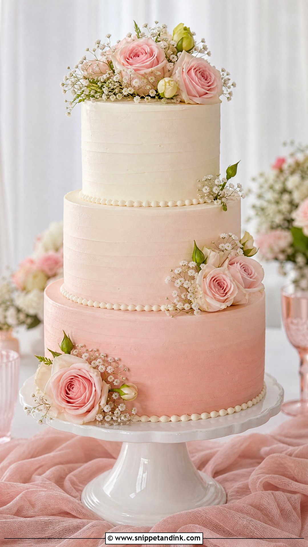 Ombre Wedding Cake - Snippet and Ink - 25 Latest Cake Design Ideas for Wedding