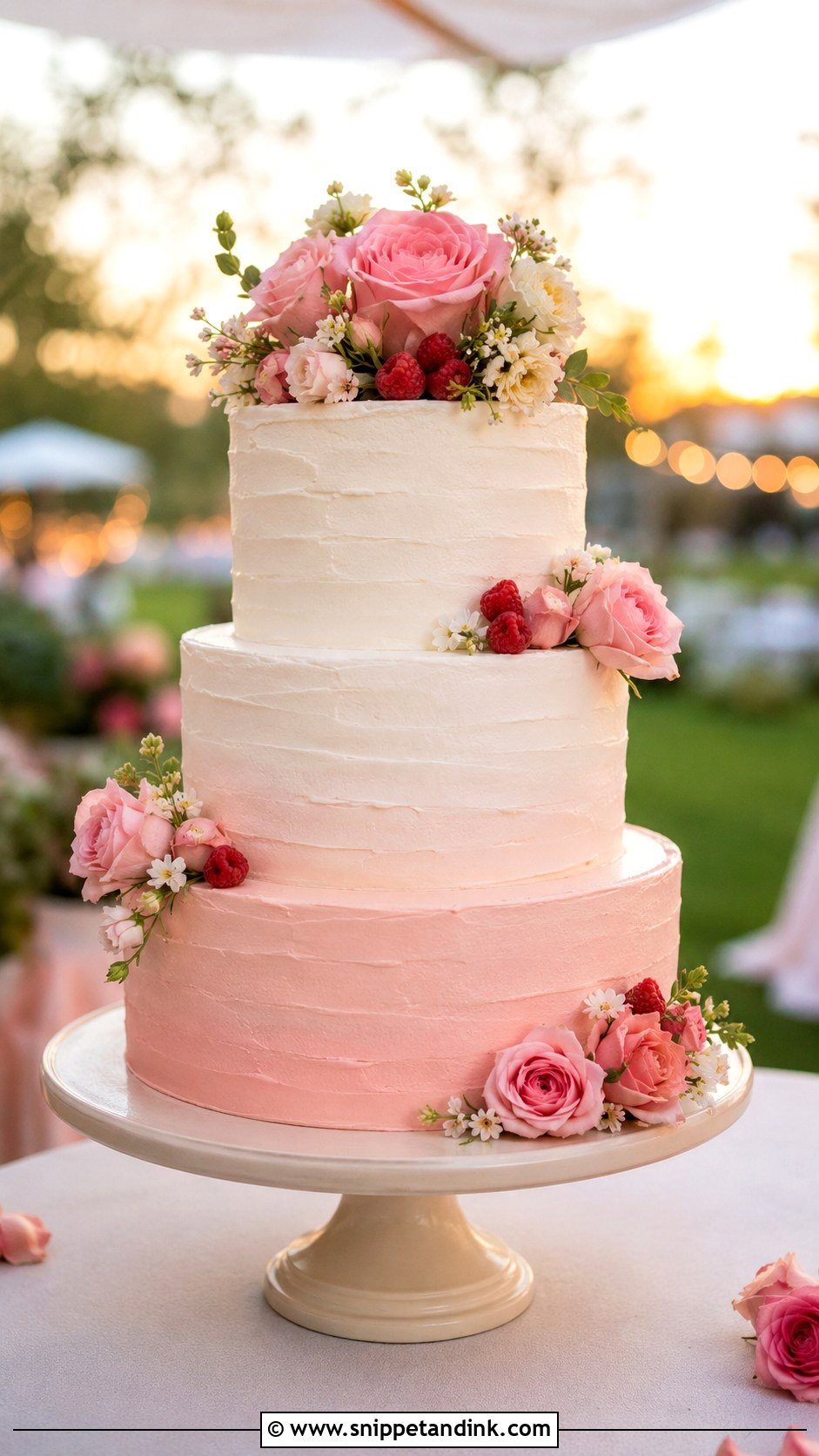 Ombre Wedding Cake - Snippet and Ink - 25 Outdoor Wedding Cake Ideas
