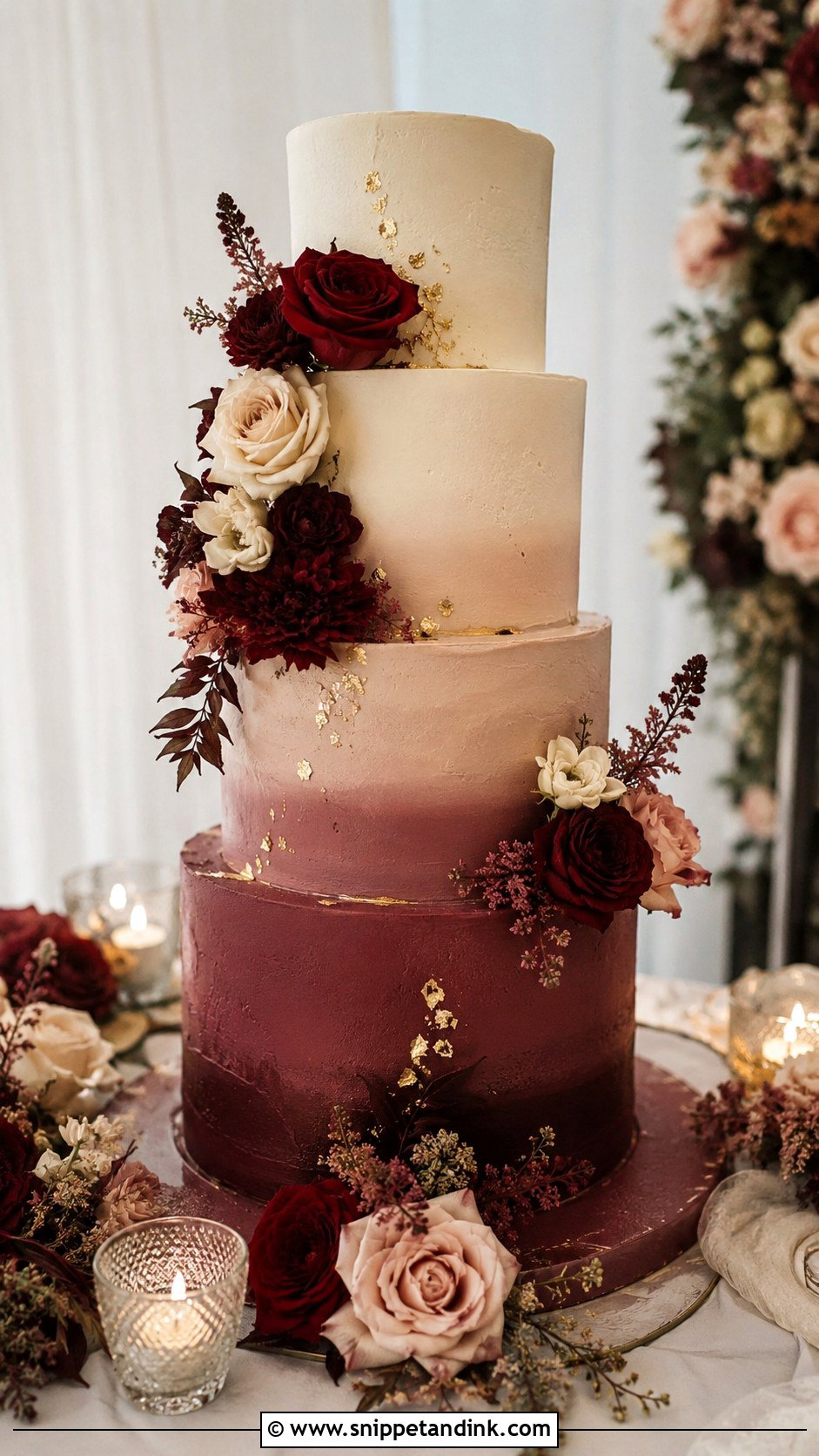 Ombre Wedding Cake - Snippet and Ink - 20 Dramatic Wedding Cake Ideas