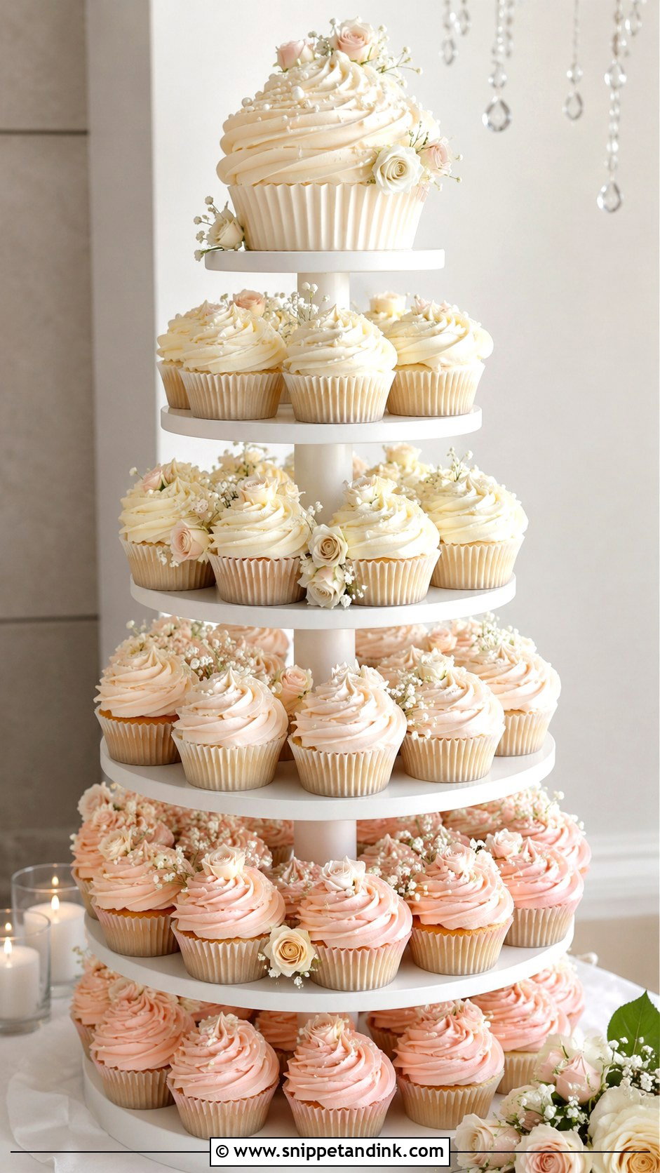 Ombre Wedding Cupcake Cake - Snippet and Ink - 20 Large Cupcake Cakes for Wedding