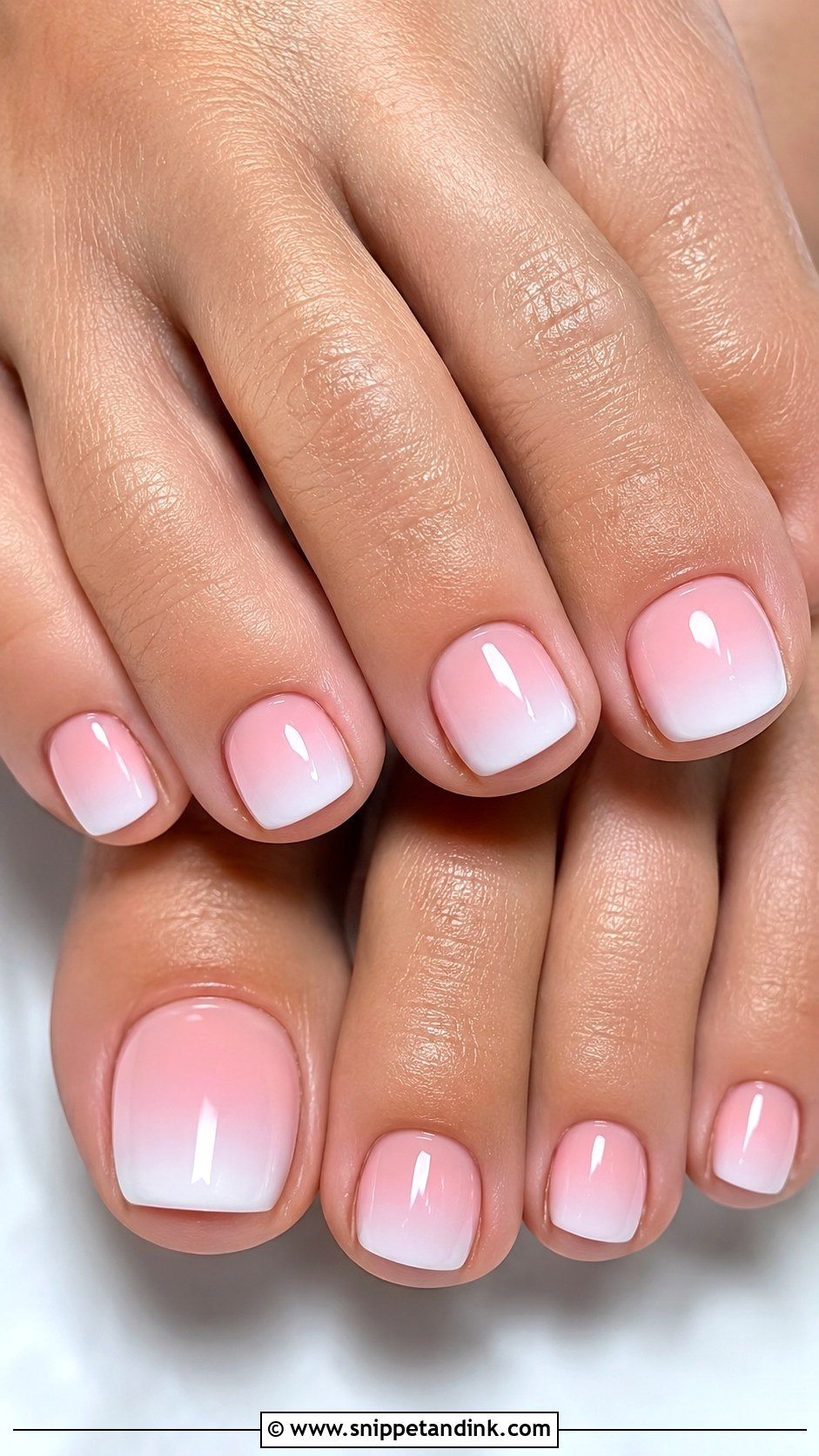 Ombre Wedding Pedicure - Snippet and Ink - 20 Wedding Pedicure for Bride Ideas