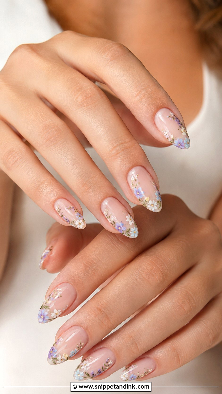 Ombre Wildflower Wedding Nails - Snippet and Ink - 20 Wildflower Wedding Nails