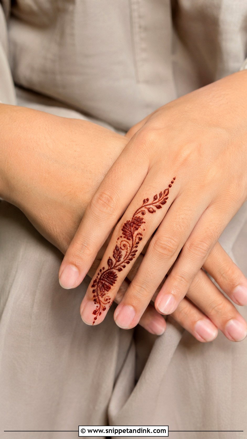 One Finger Mehndi Design Simple - Snippet and Ink - 35 Simple Fingers Mehndi Designs