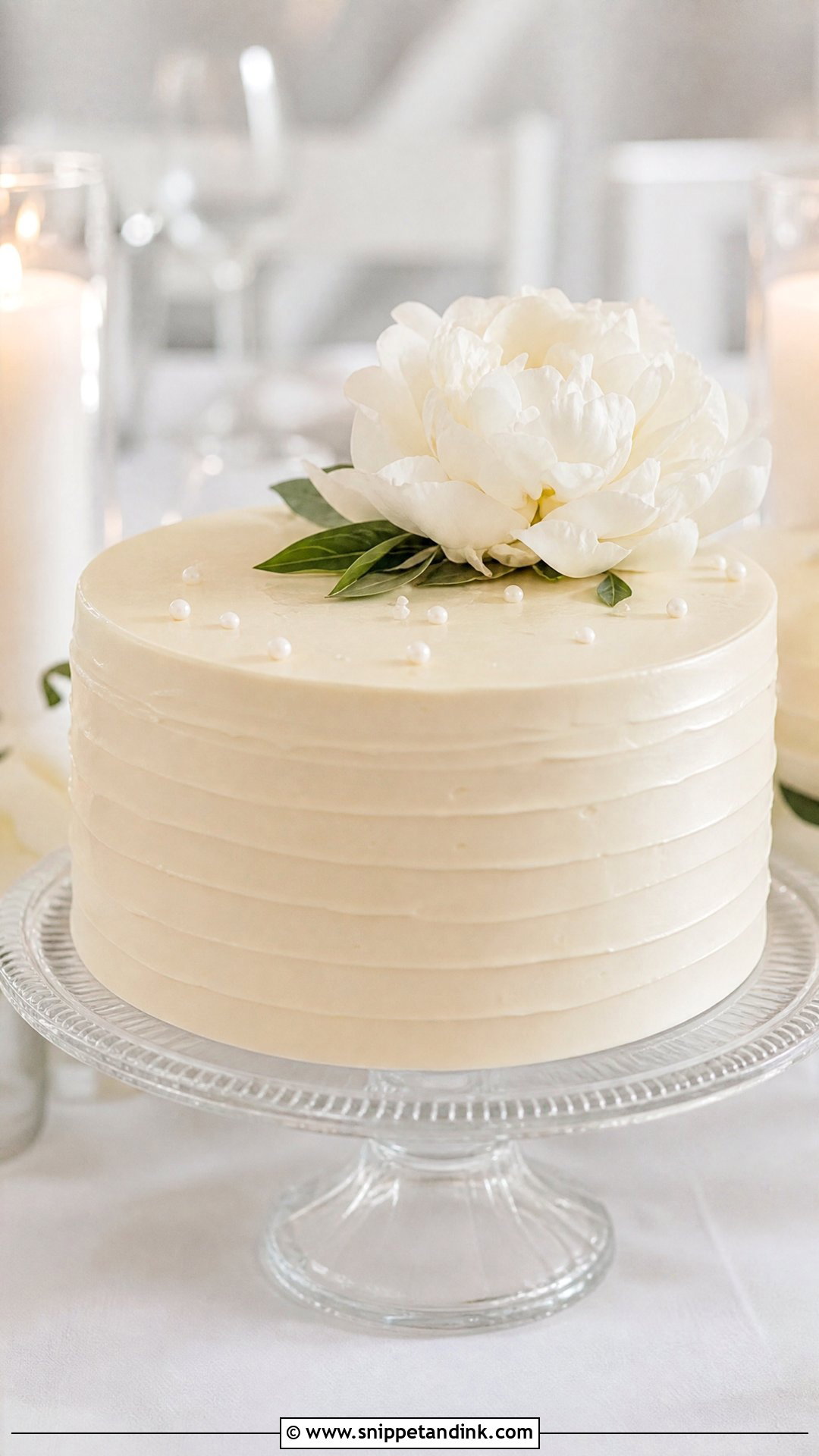 One Layer Wedding Cake With Buttercream - Snippet and Ink - 20 One Layer Wedding Cake Ideas