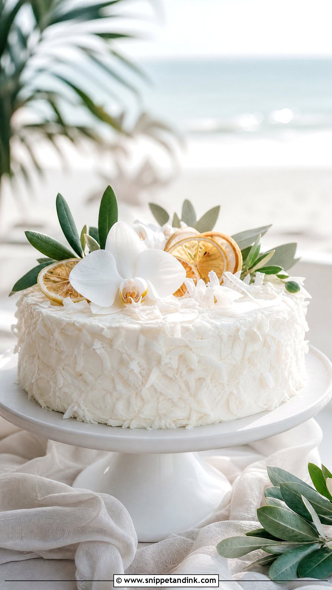 One Layer Wedding Cake With Coconut - Snippet and Ink - 20 One Layer Wedding Cake Ideas