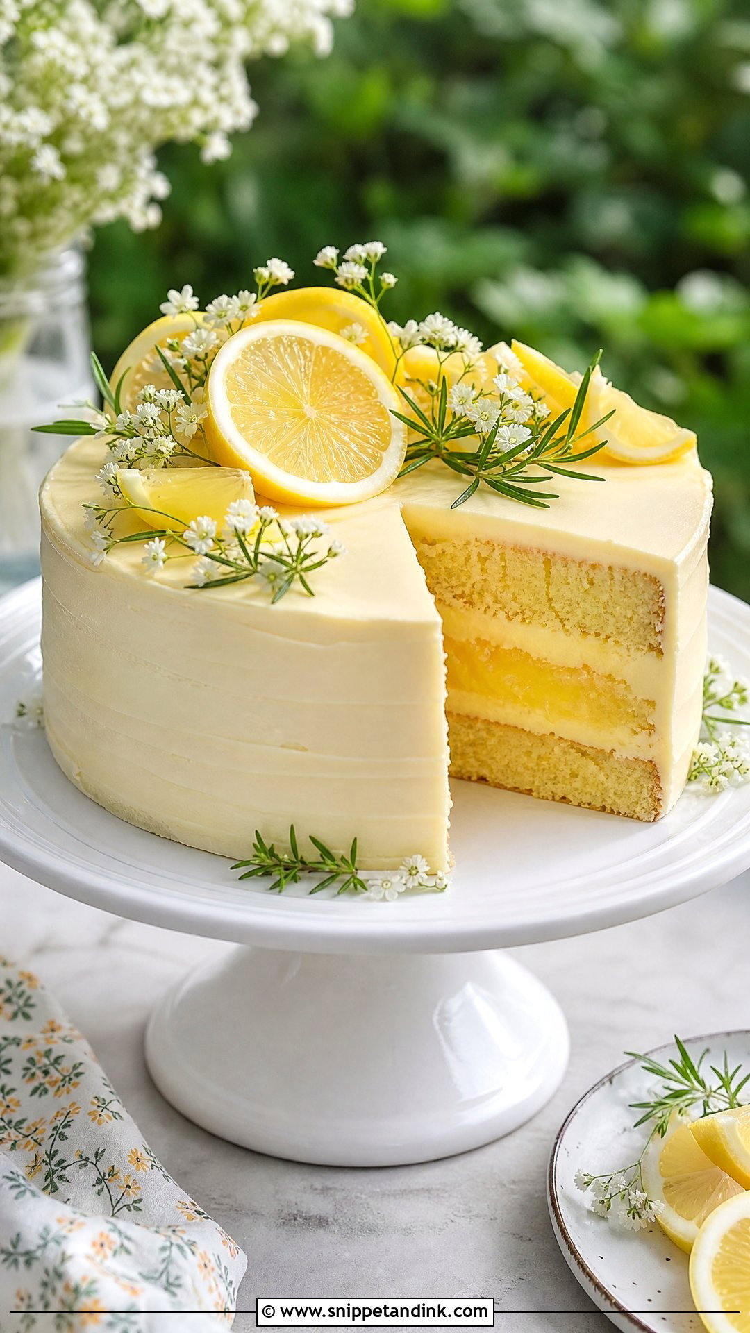 One Layer Wedding Cake With Lemon - Snippet and Ink - 20 One Layer Wedding Cake Ideas
