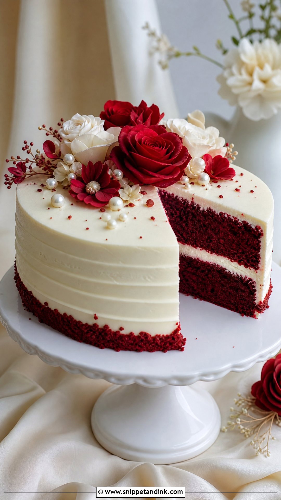 One Layer Wedding Cake With Red Velvet - Snippet and Ink - 20 One Layer Wedding Cake Ideas