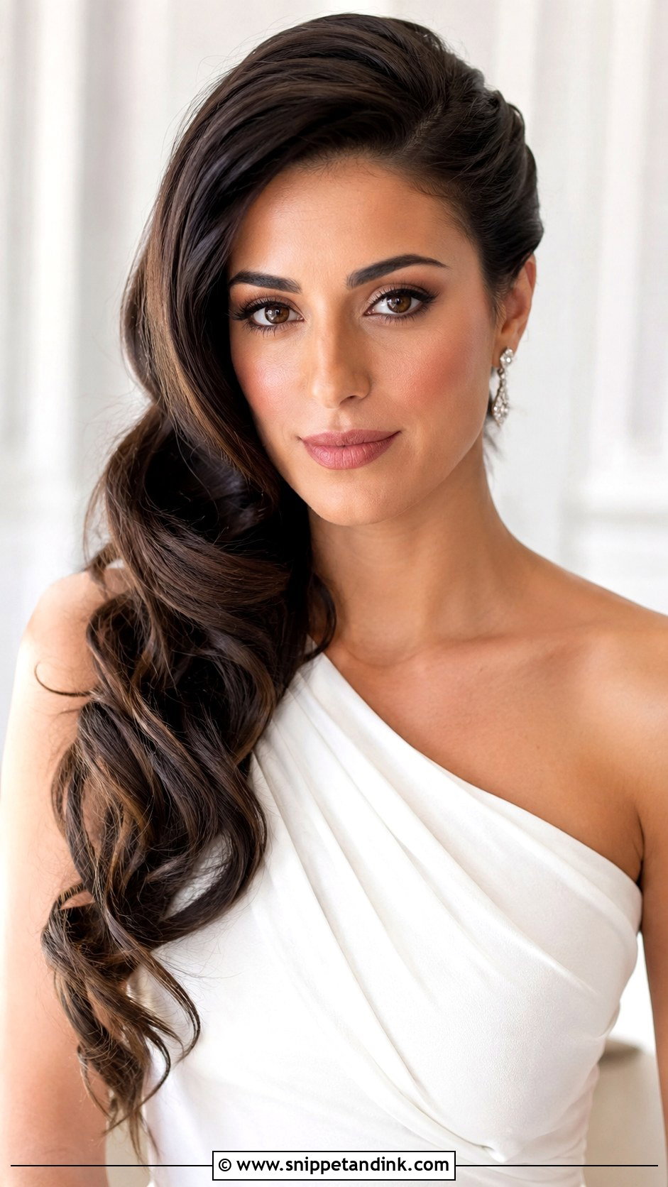 One Side Blowout Wedding Hairstyle - Snippet and Ink - 20 Blowout Wedding Hairstyles