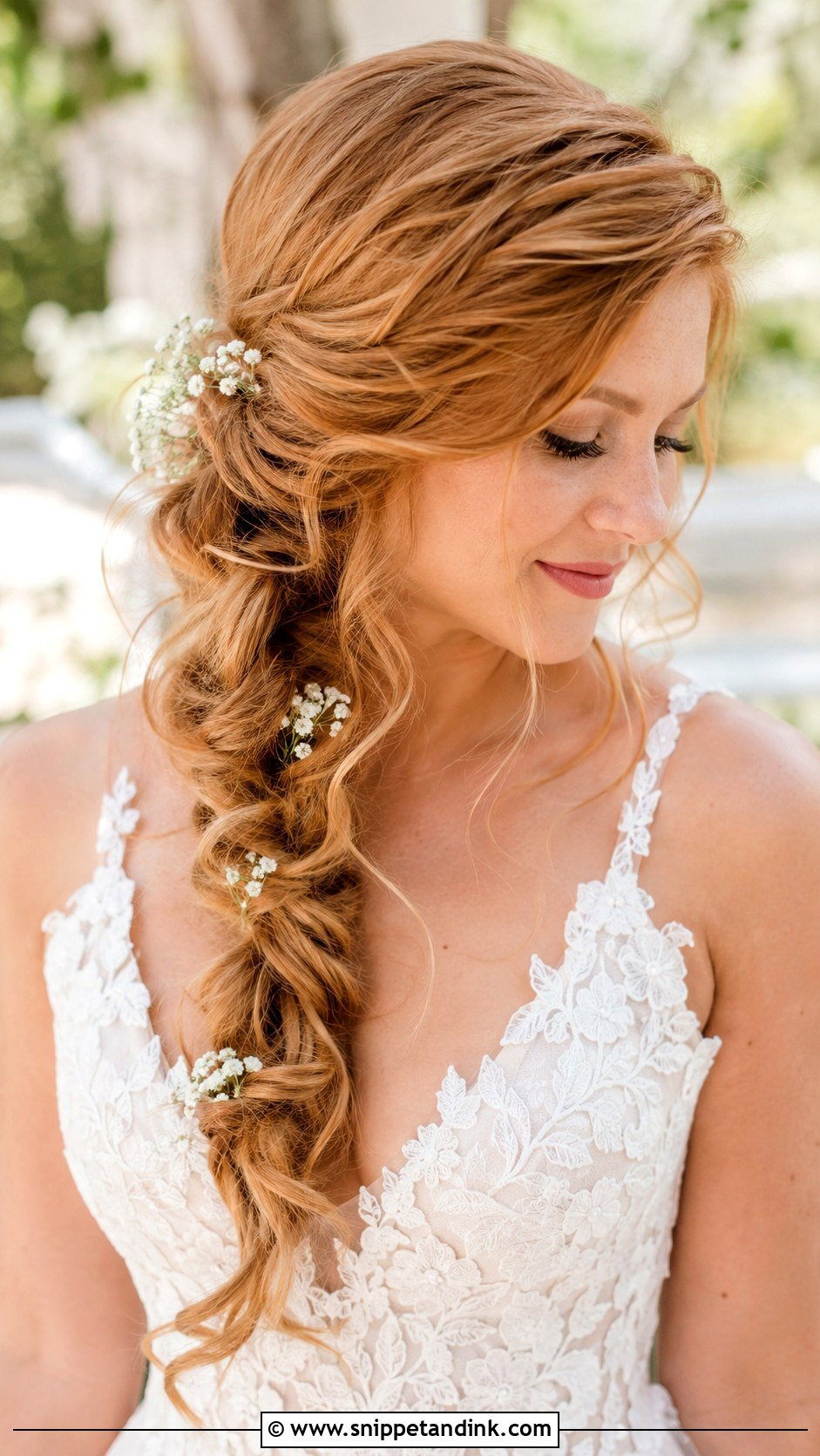 One Side Bridal Hair With Flowers - Snippet and Ink - 15 One Side Bridal Hairstyle Ideas
