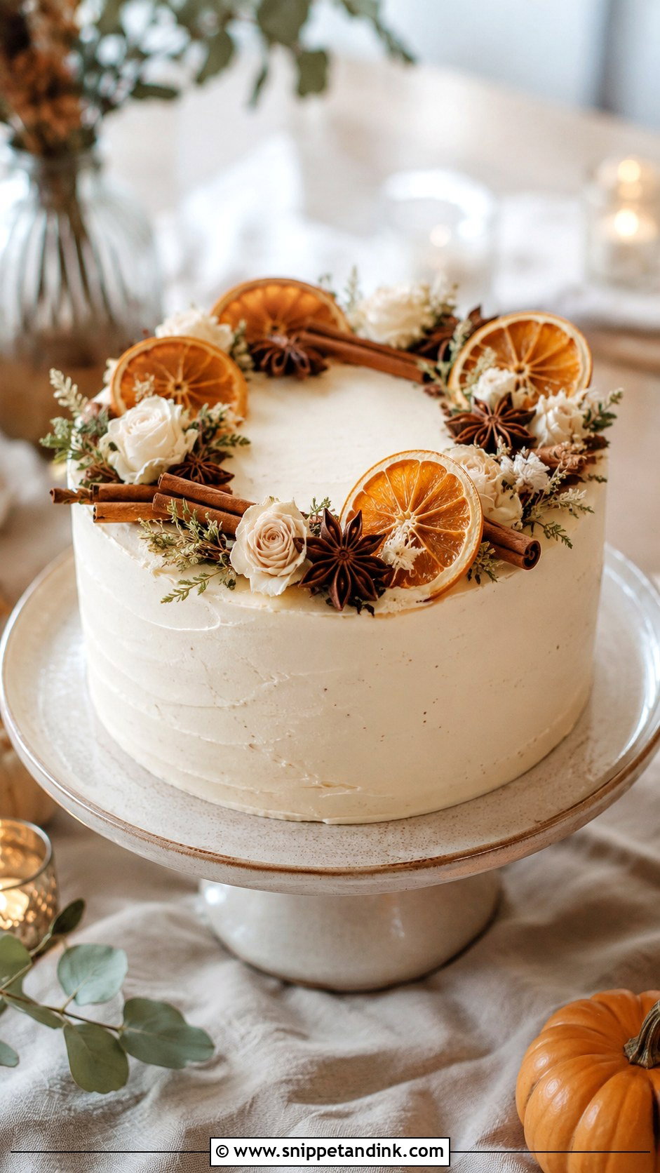 One Tier Chai Wedding Cake - Snippet and Ink - 25 One Tier Fall Wedding Cake Ideas