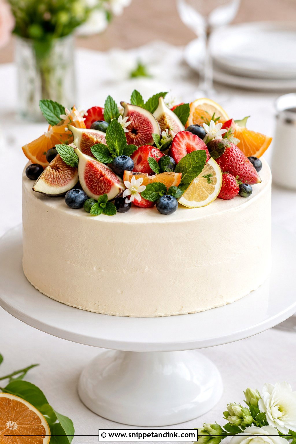 One Tier Fruit Wedding Cake - Snippet and Ink - 20 1 Tier Wedding Cake Designs