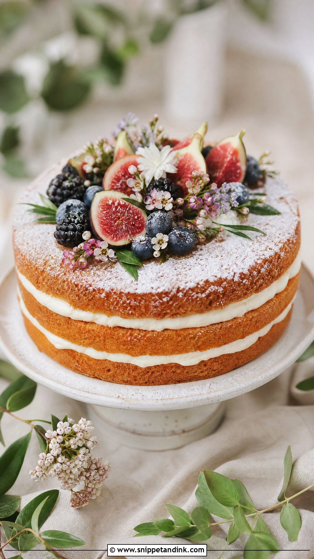 One Tier Naked Wedding Cake - Snippet and Ink - 25 One Tier Wedding Cake Ideas
