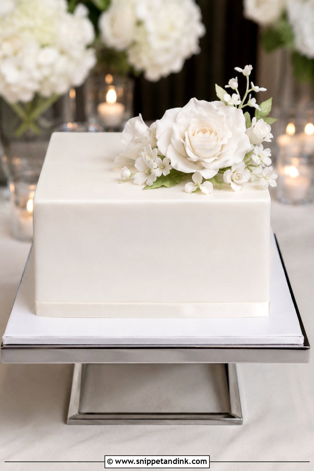 One Tier Square Wedding Cake - Snippet and Ink - 20 1 Tier Wedding Cake Designs