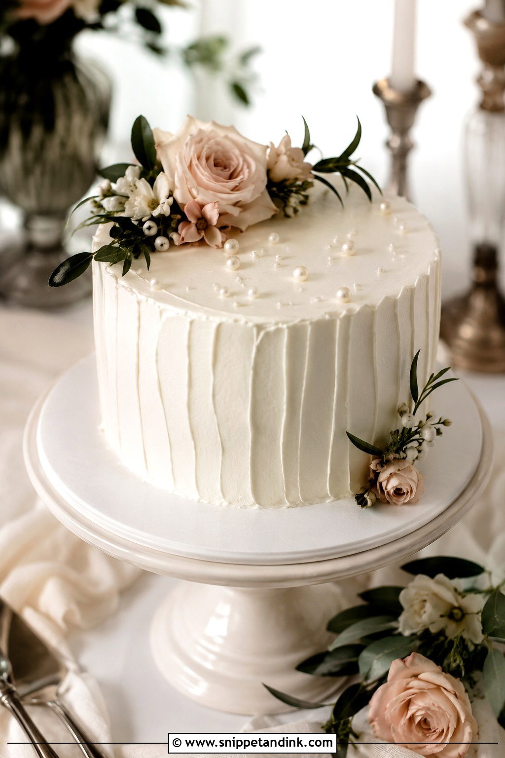 One Tier Textured Wedding Cake - Snippet and Ink - 20 1 Tier Wedding Cake Designs