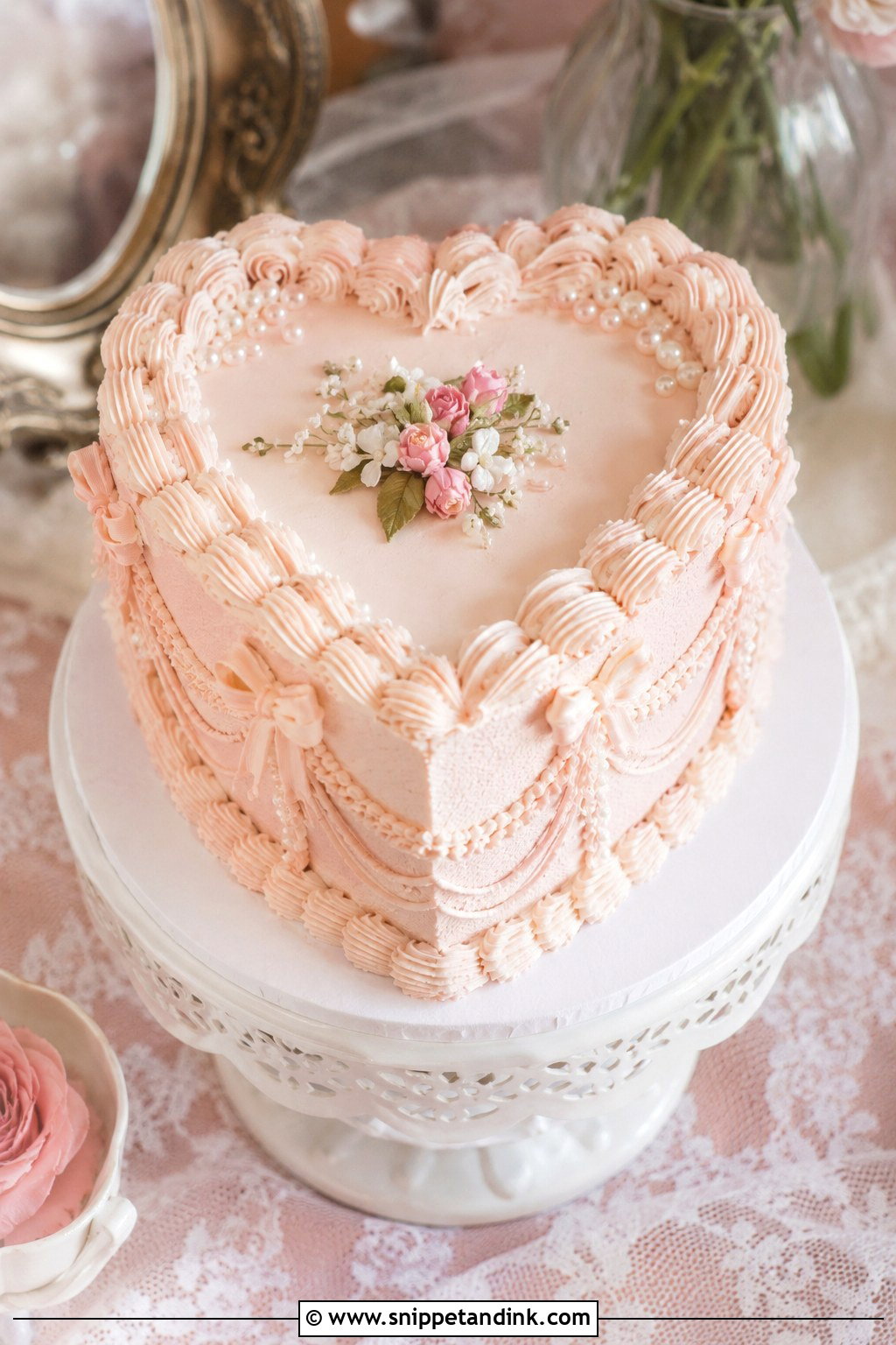 One Tier Vintage Wedding Cake - Snippet and Ink - 20 1 Tier Wedding Cake Designs