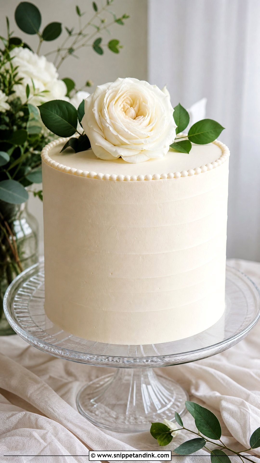 One Tier Wedding Cake - Snippet and Ink - 20 Simple Elegant Wedding Cake Ideas