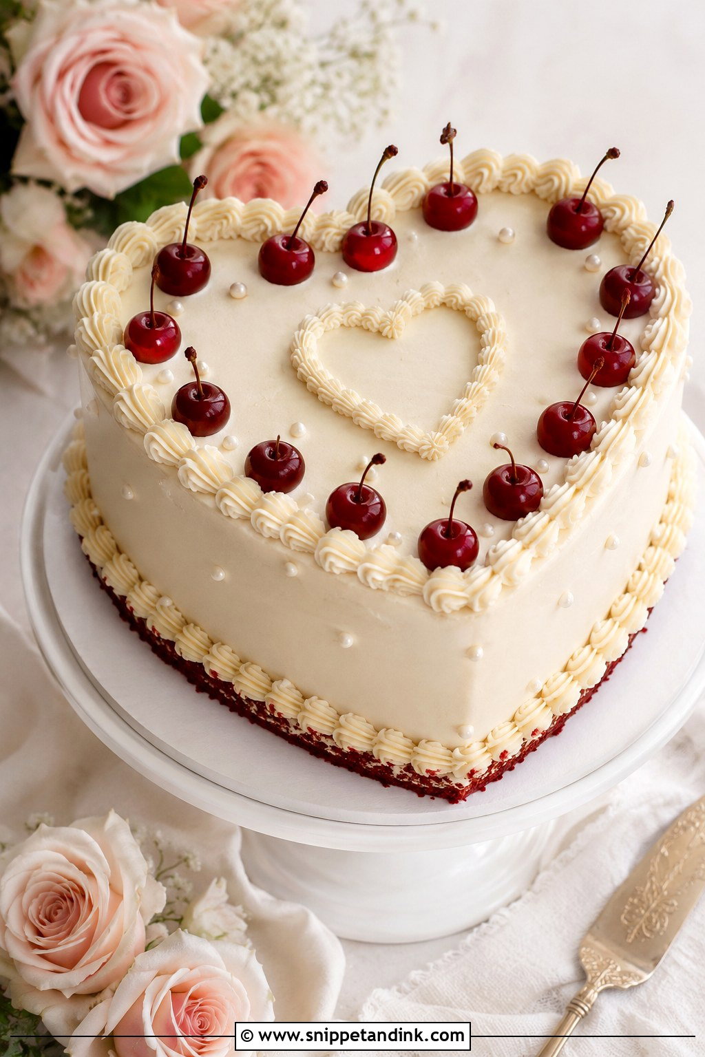 One Tier Wedding Cake With Heart Shape - Snippet and Ink - 20 1 Tier Cake Design Ideas for Wedding