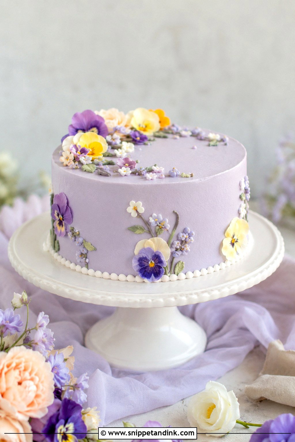 One Tier Wedding Cake With Pastel Color - Snippet and Ink - 20 1 Tier Cake Design Ideas for Wedding