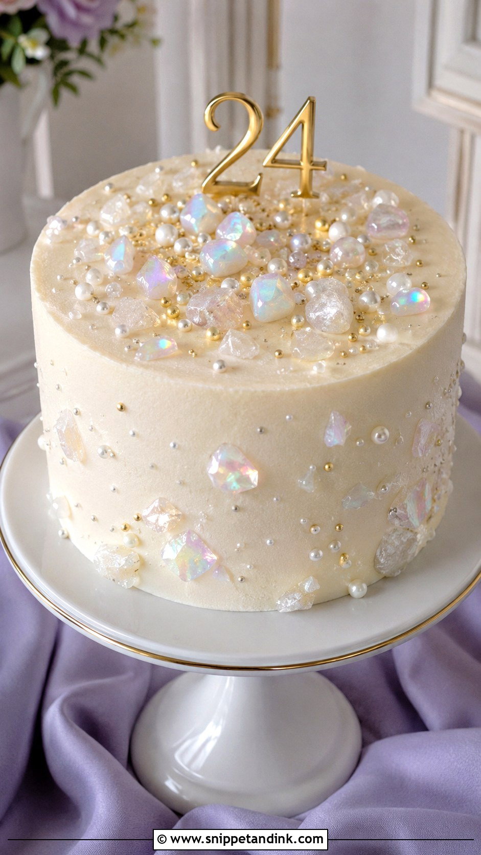 Opal 24th Anniversary Cake - Snippet and Ink - 20 24th Anniversary Cake Ideas