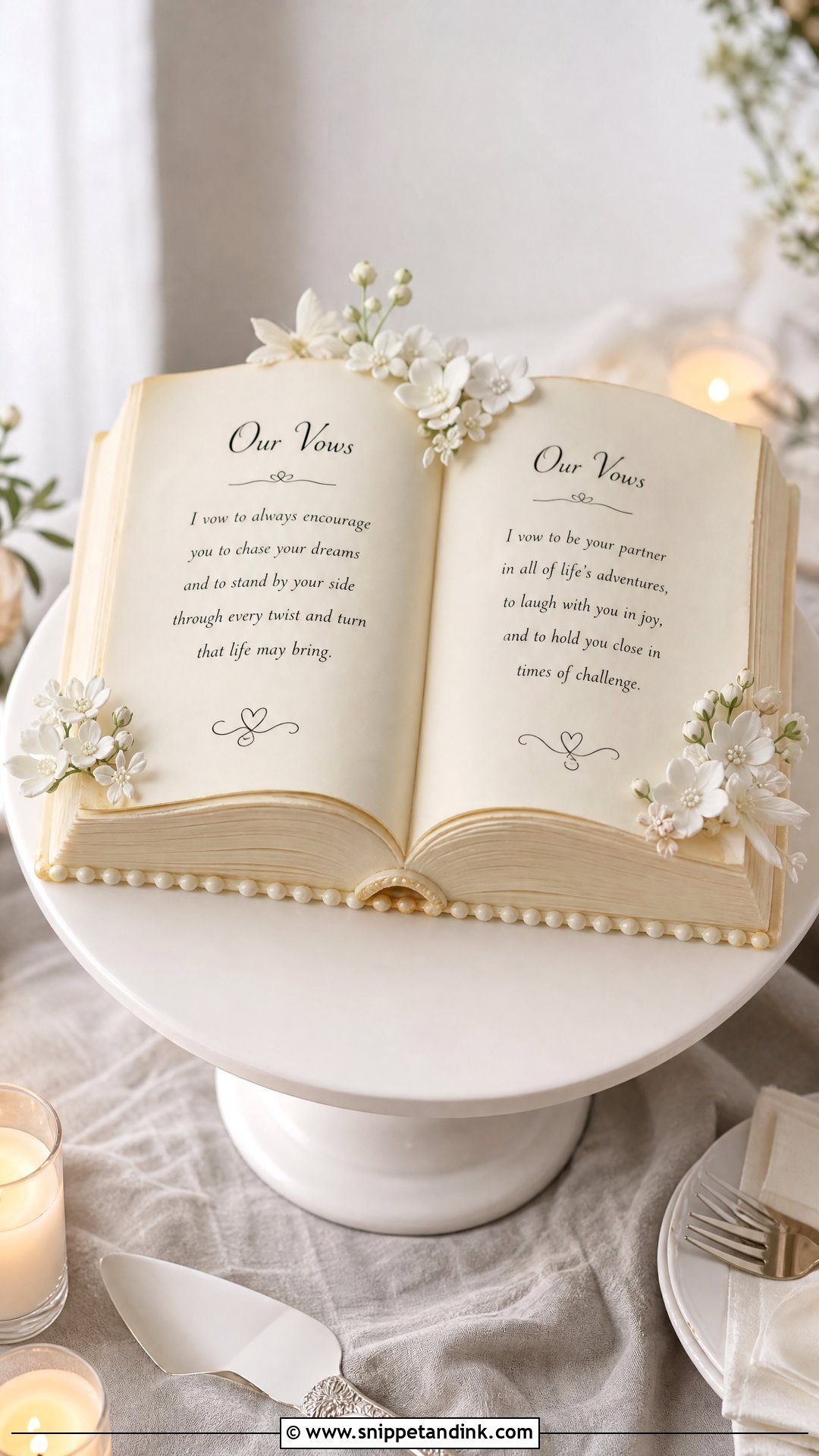 Open Book Wedding Cake - Snippet and Ink - 25 Book Theme Cake Ideas for Wedding