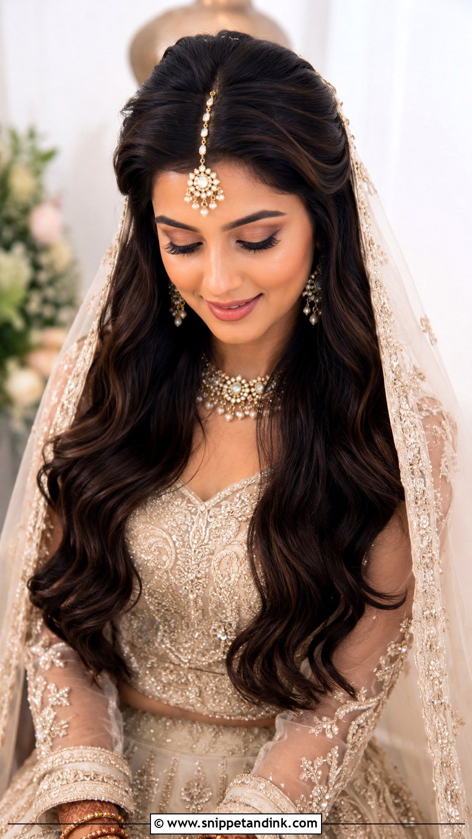 Open Bridal Indian Hairstyle - Snippet and Ink - 15 Open Bride Hairstyles