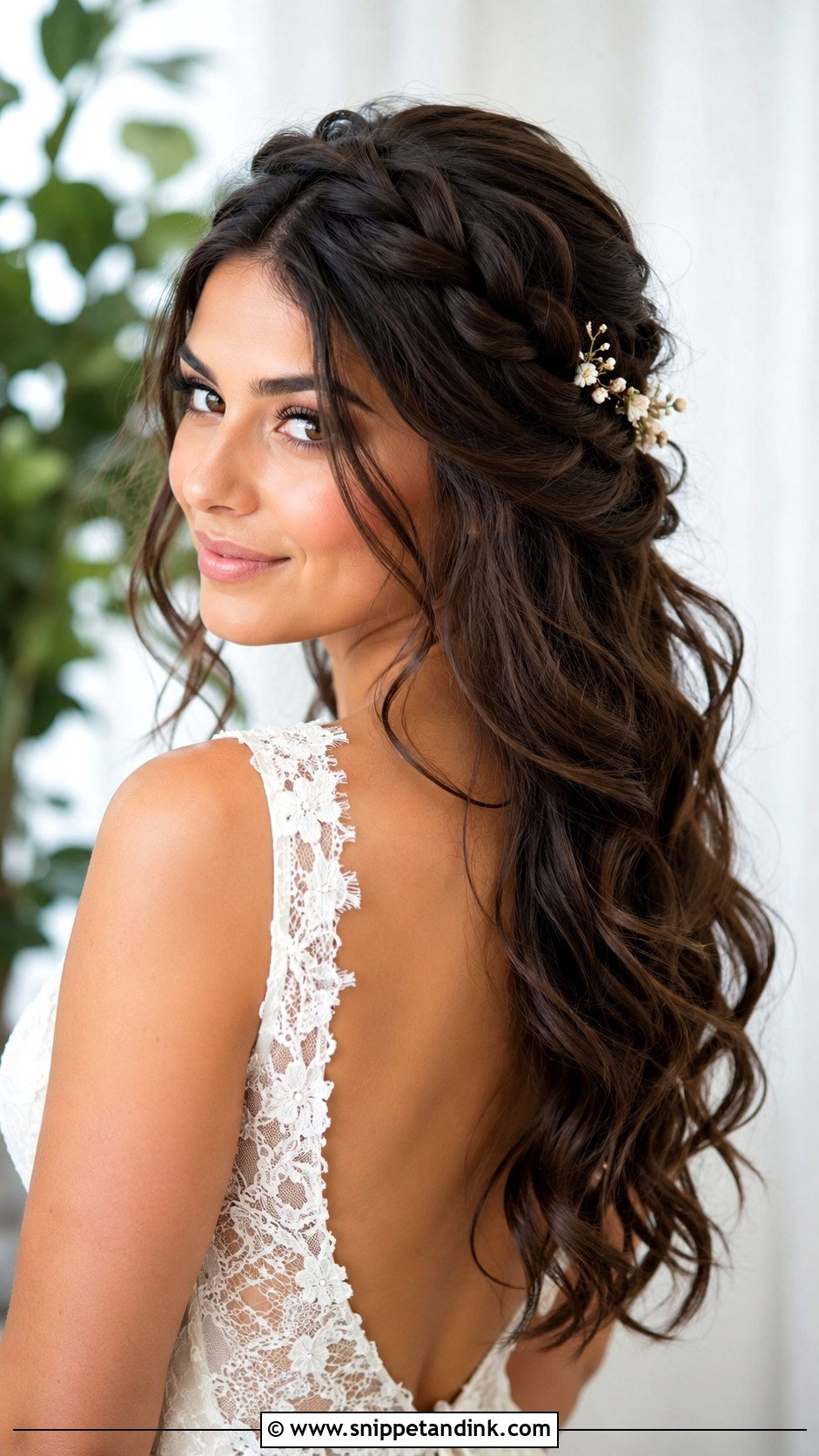 Open Bridal Natural Curly Hair - Snippet and Ink - 15 Open Bride Hairstyles