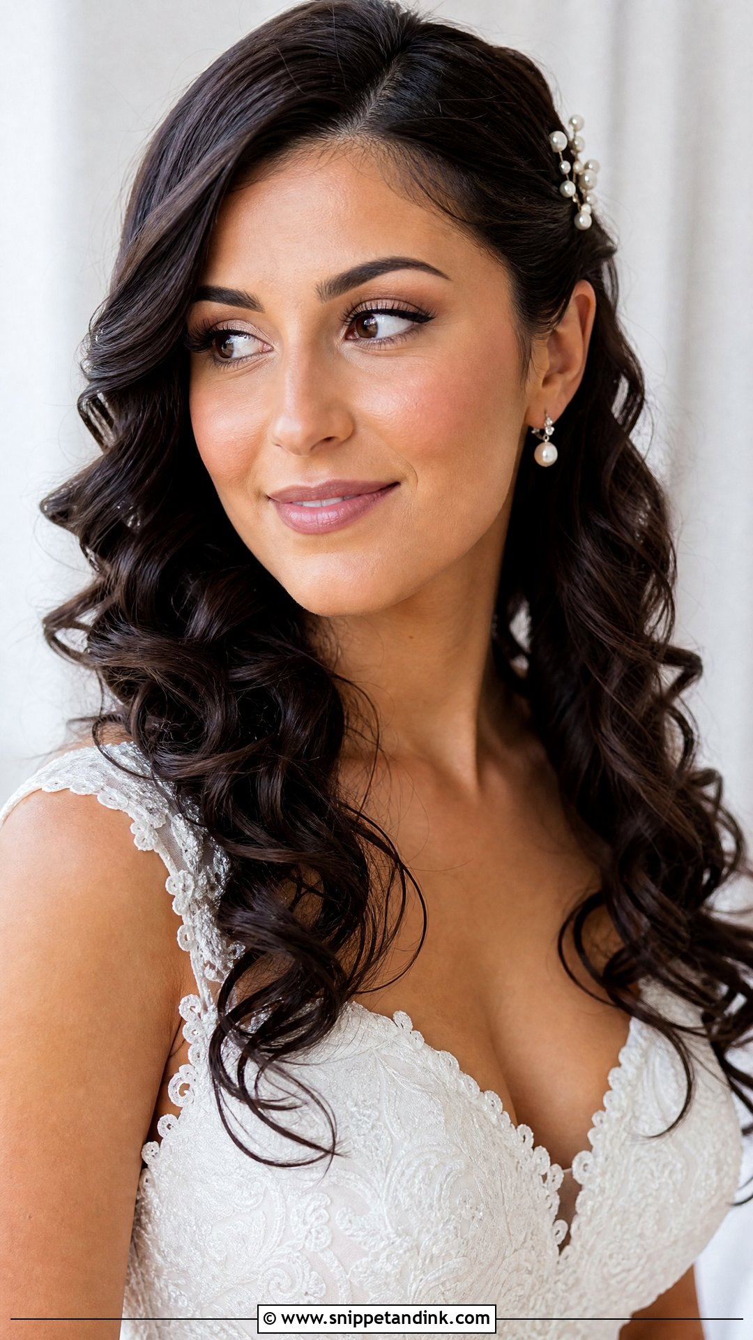 Open Hair Bridal Curls - Snippet and Ink - 20 Open Hair Bridal Hairstyle Ideas