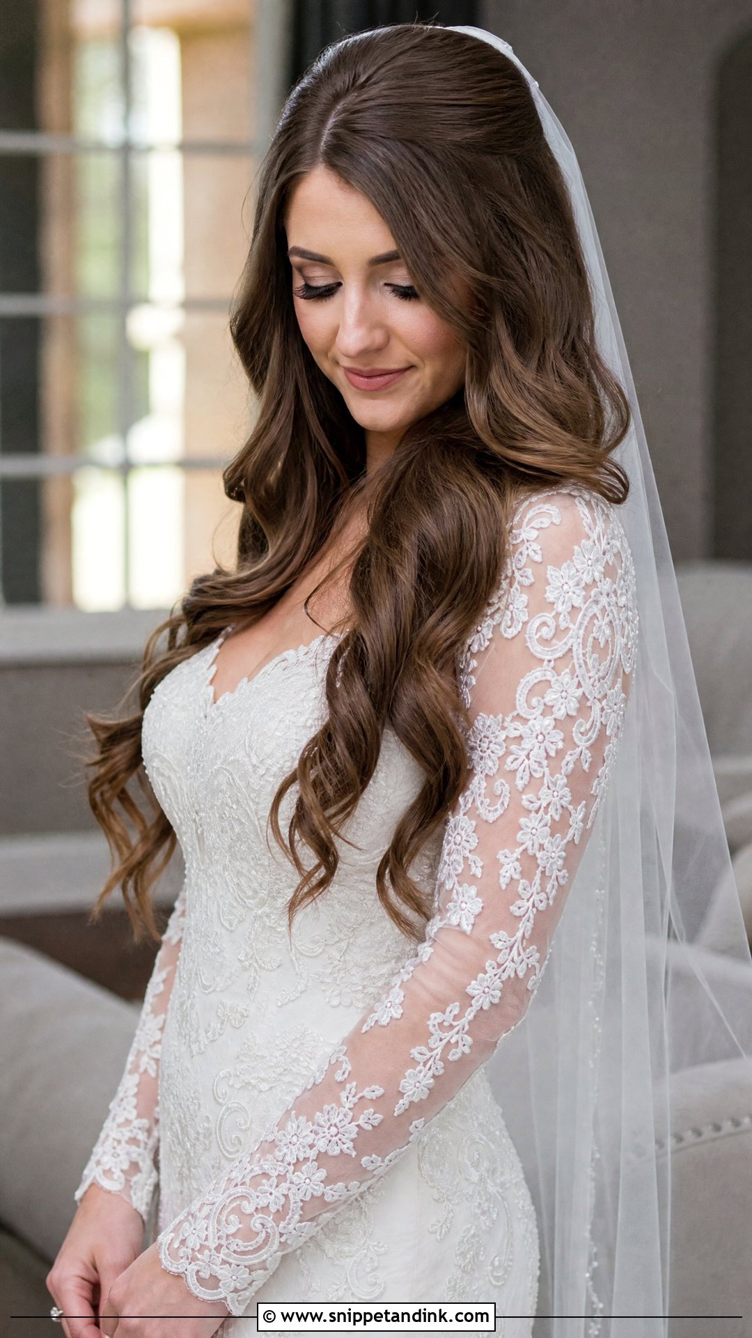 Open Hair Bridal For Long Hair - Snippet and Ink - 20 Open Hair Bridal Hairstyle Ideas