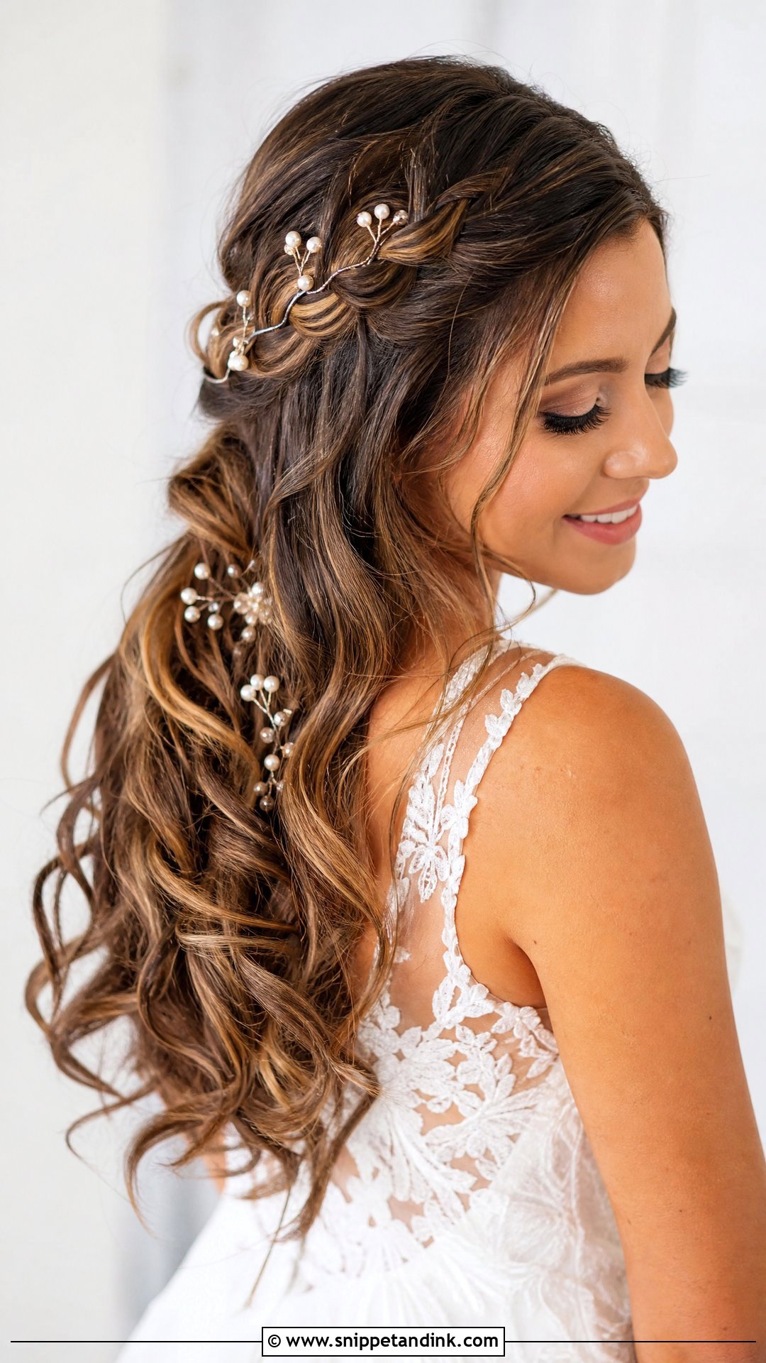 Open Hair Bridal With Braids - Snippet and Ink - 20 Open Hair Bridal Hairstyle Ideas