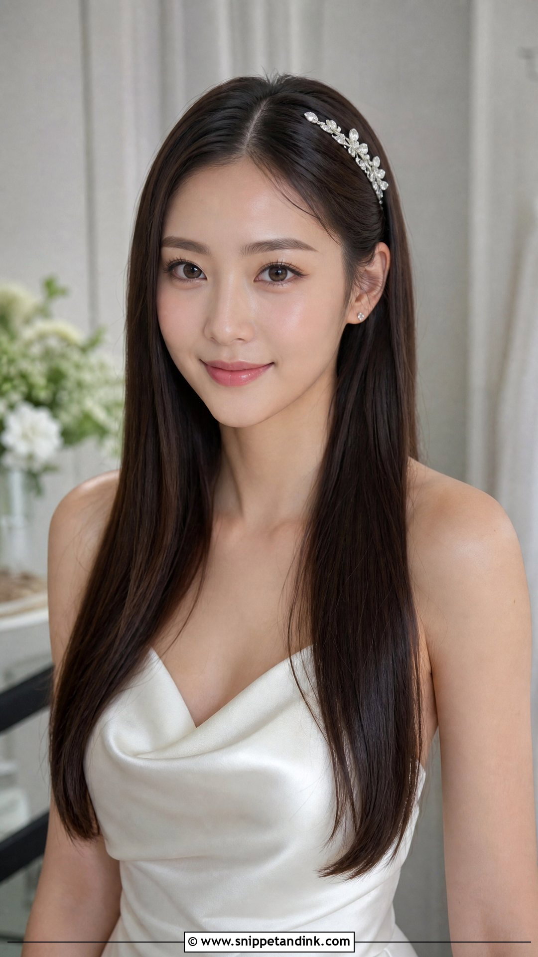 Open Hair Bride Straight Hair - Snippet and Ink - 20 Open Hair Bride Hairstyle Ideas