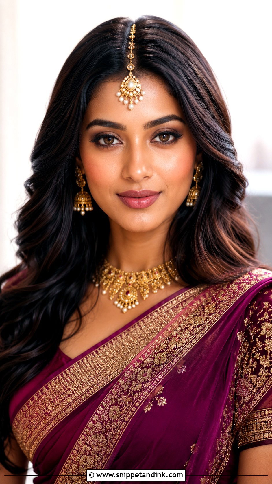 Open Hair Indian Bride Look With Gajra - Snippet and Ink - 15 Open Hair Indian Bride Look Ideas
