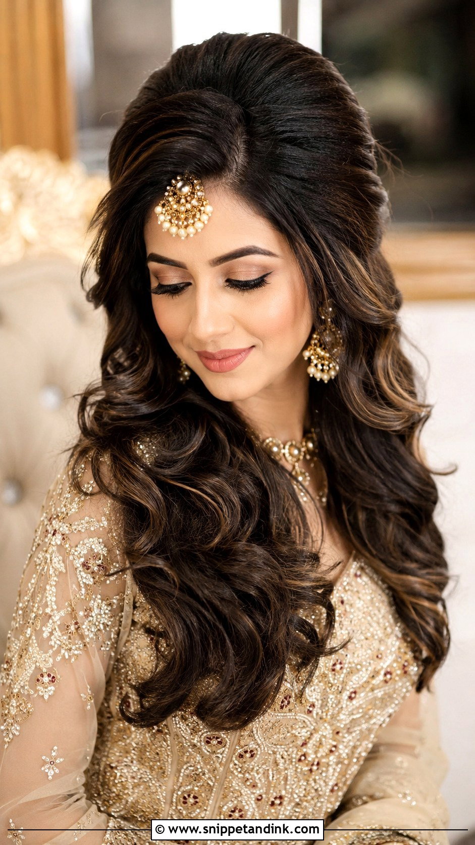 Open Hair With Bouffant - Snippet and Ink - 25 Bridal Open Hairstyles