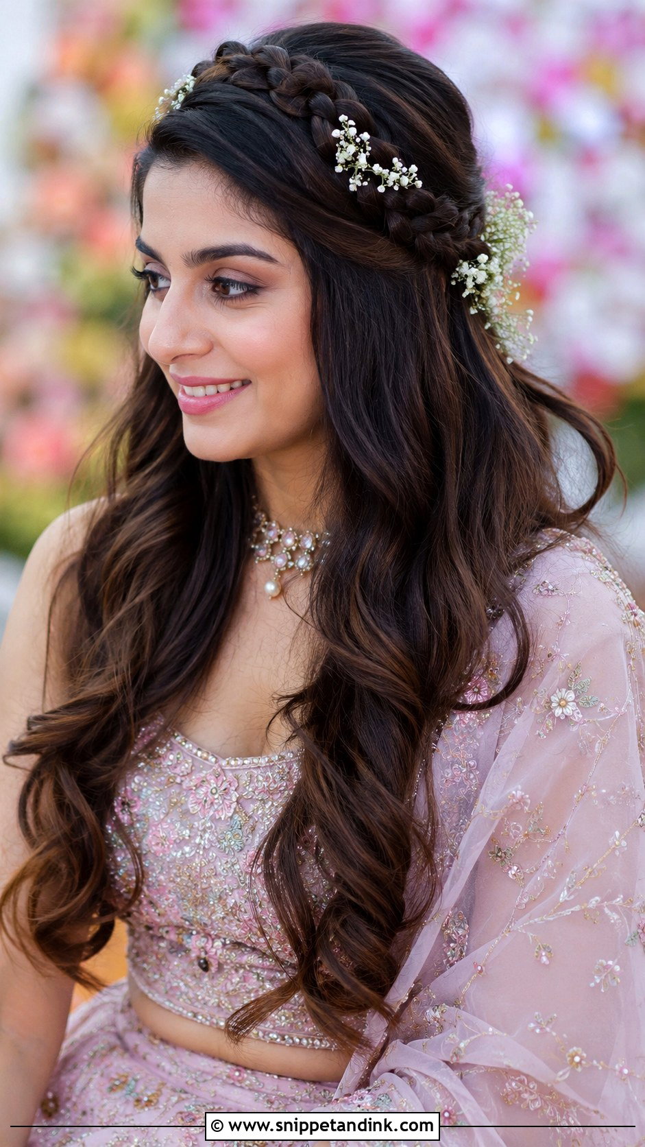 Open Hair With Braided Tiara - Snippet and Ink - 30 Open Hairstyles for Engagement