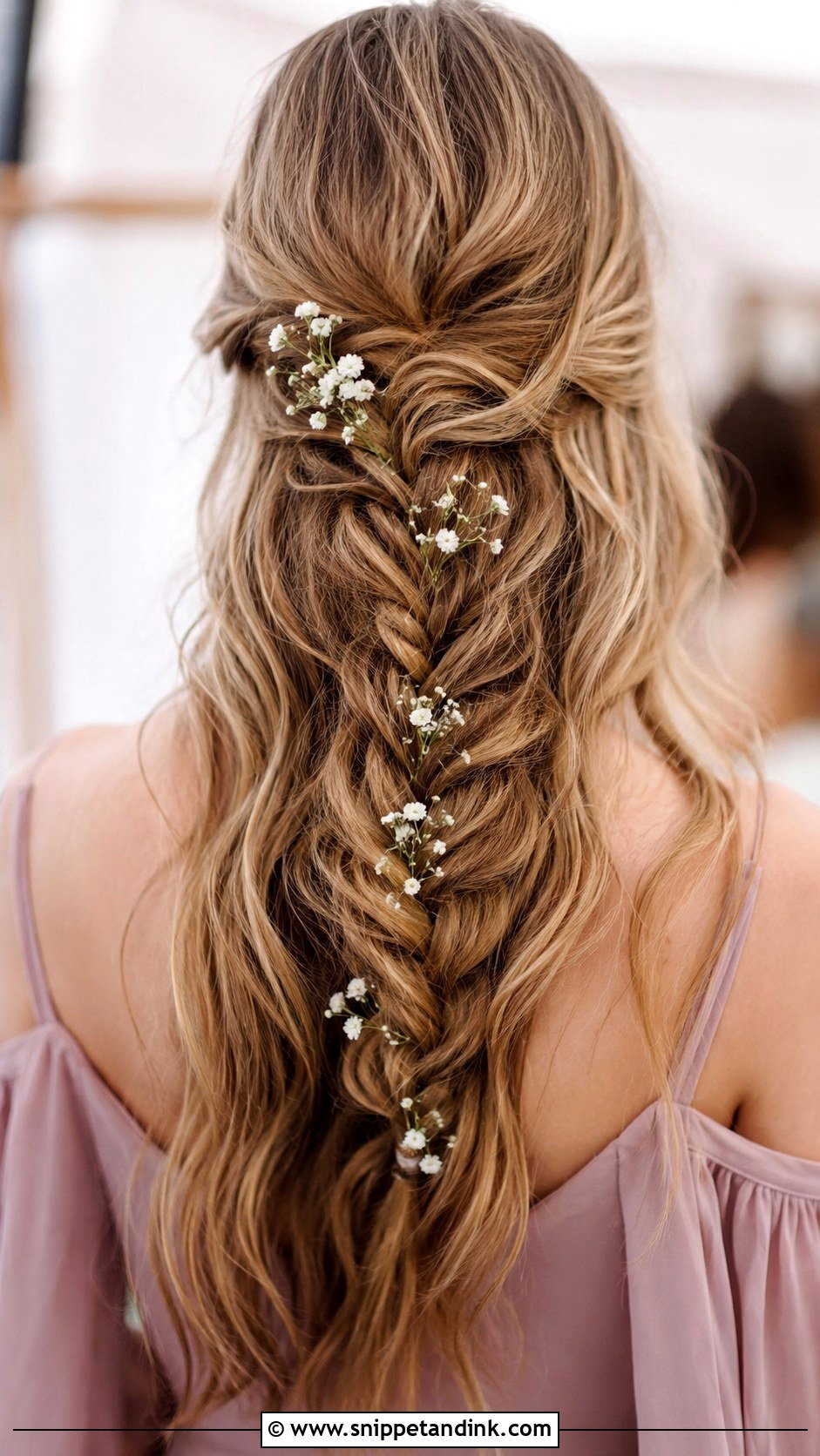 Open Hair With Center Braid - Snippet and Ink - 30 Open Hairstyles for Engagement