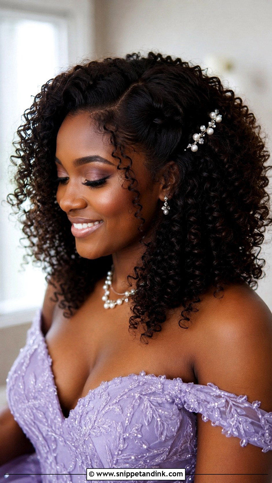 Open Hair With Curly Hair For Wedding - Snippet and Ink - 15 Open Hair for Wedding Ideas