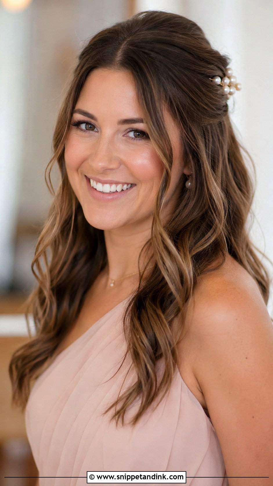 Open Hair With Fishtail Braid For Wedding - Snippet and Ink - 15 Open Hair for Wedding Ideas