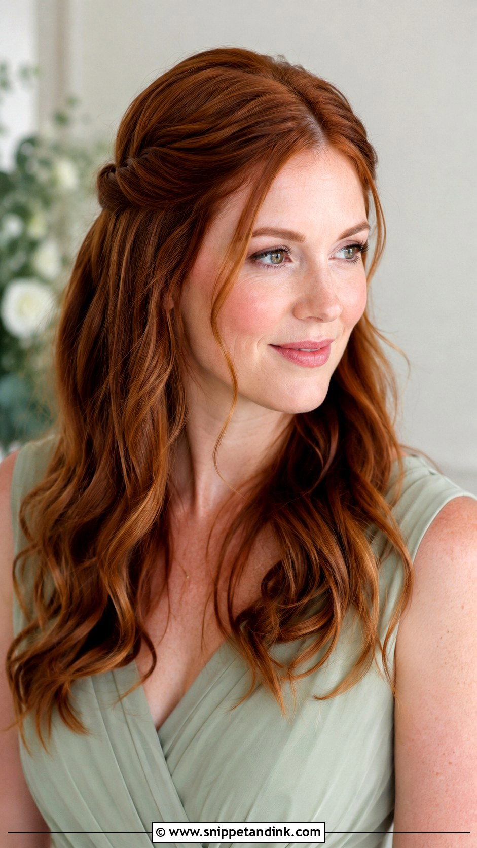 Open Hair With Front Twist For Wedding - Snippet and Ink - 15 Open Hair for Wedding Ideas